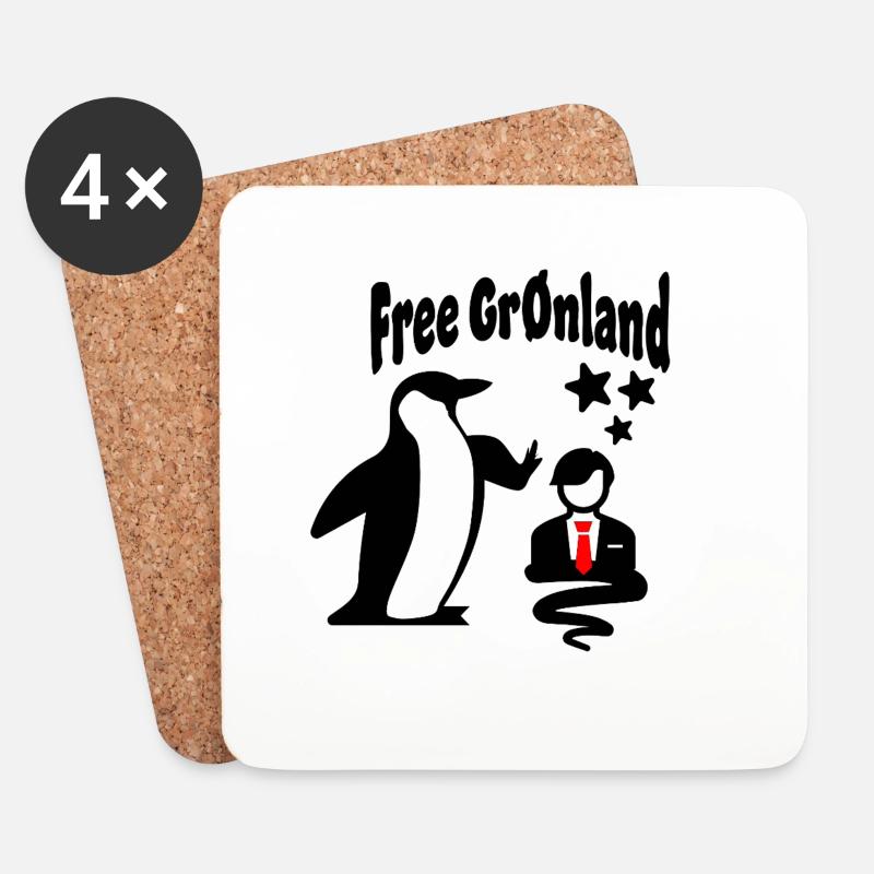 Free Gronland - Coasters (set of 4) - white