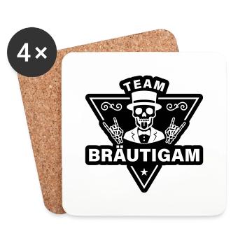 Team Groom Skeleton - Dessous de verre (lot de 4) - blanc - Devant