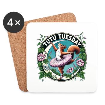 Tutu Mardi - Dessous de verre (lot de 4) - blanc - Devant