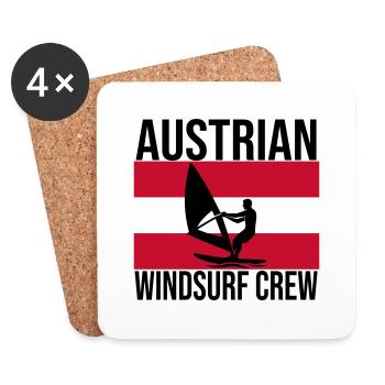 Austrian Windsurf Crew Shirt - Coasters (set of 4) - white - Front