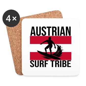 Chemise de surf Austrian Surf Tribe - Dessous de verre (lot de 4) - blanc - Devant