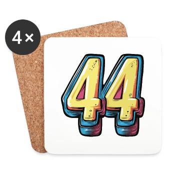 44 Number Comic - Coasters (set of 4) - white - Front