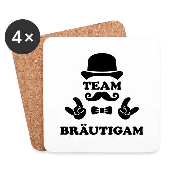 Team Groom - Coasters (set of 4) - white - Front