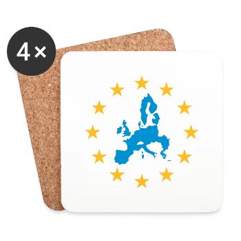 Europe - Union Européenne - Dessous de verre (lot de 4) - blanc - Devant