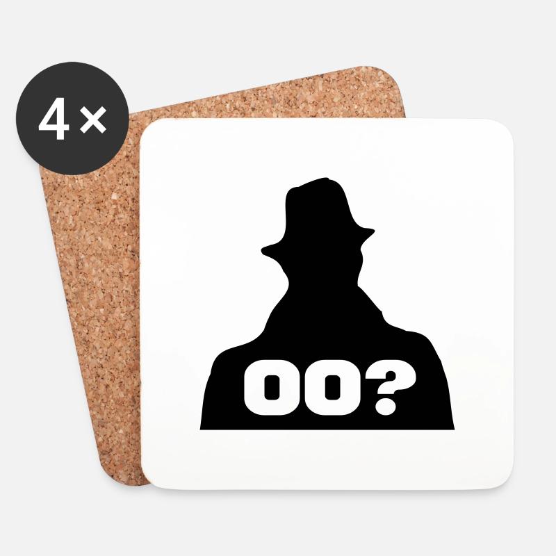agent_oox - Untersetzer (4er-Set) - Weiß