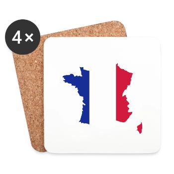 France - Untersetzer (4er-Set) - Weiß - Vorne