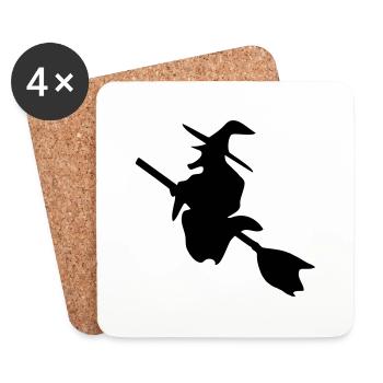 Witch - Coasters (set of 4) - white - Front