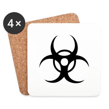Biohazard - Untersetzer (4er-Set) - Weiß - Vorne