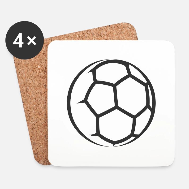 fussball_ball_newstyle - Untersetzer (4er-Set) - Weiß