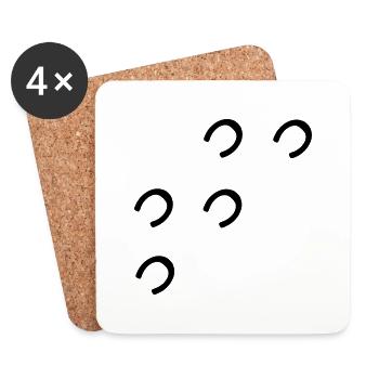 mark_horse_8 - Coasters (set of 4) - white - Front