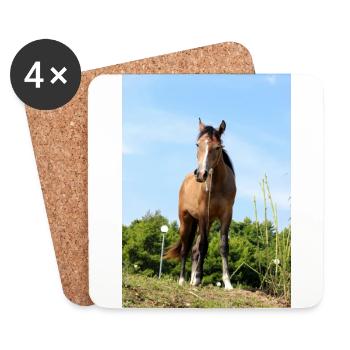 Pferd - Untersetzer (4er-Set) - Weiß - Vorne