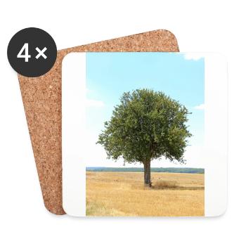 Tree, Environment, Nature - Coasters (set of 4) - white - Front