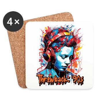 Revival and return to the 90s - Coasters (set of 4) - white - Front