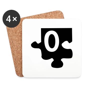O tattoo puzzle 048 - Dessous de verre (lot de 4) - blanc - Devant