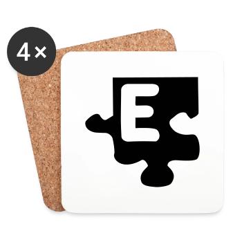 E tattoo puzzle 069 - Dessous de verre (lot de 4) - blanc - Devant