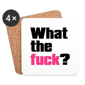 what the fuck ? - Untersetzer (4er-Set) - Weiß - Vorne