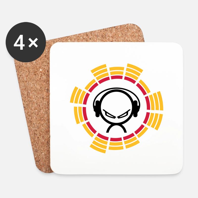 DJ - Coasters (set of 4) - white
