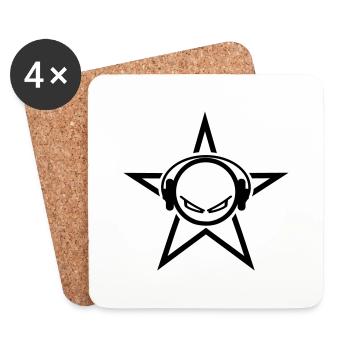 dj - Coasters (set of 4) - white - Front