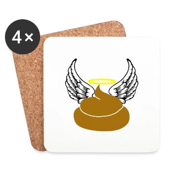 Holy Shit - Coasters (set of 4) - white - Front