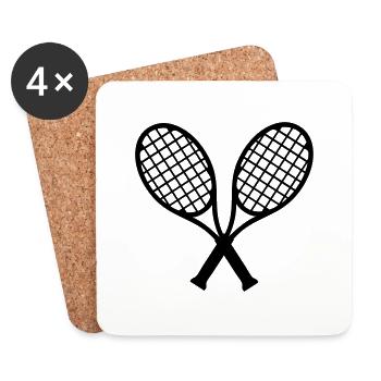 Tennis - Untersetzer (4er-Set) - Weiß - Vorne