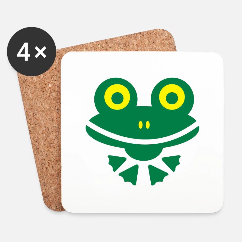 Frog 2 - Untersetzer (4er-Set) - Weiß