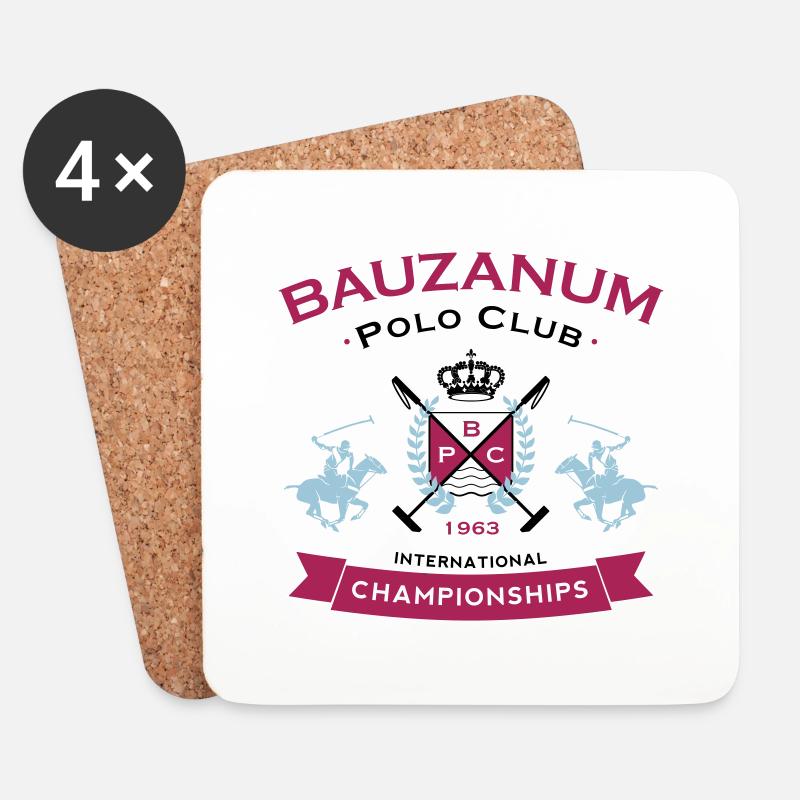 BAUZANUM POLO CLUB - Untersetzer (4er-Set) - Weiß