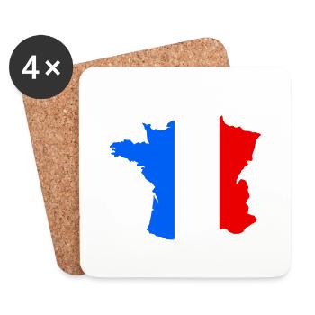 France - Coasters (set of 4) - white - Front