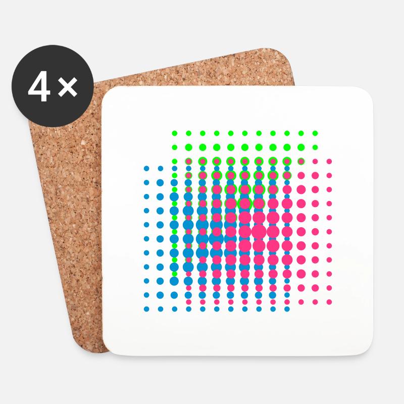 Dots II - Untersetzer (4er-Set) - Weiß