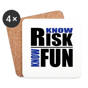 know risk - know fun - Untersetzer (4er-Set) - Weiß - Vorne