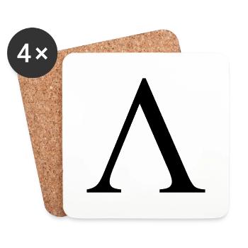 lambda greek - Untersetzer (4er-Set) - Weiß - Vorne