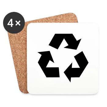 recycle environment - Coasters (set of 4) - white - Front