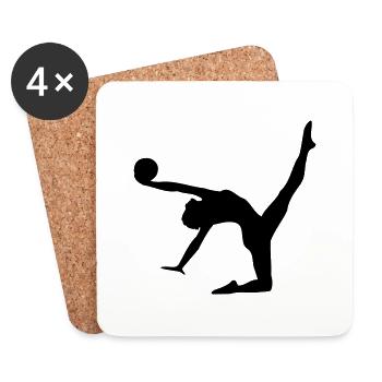 gymnast sport - Coasters (set of 4) - white - Front