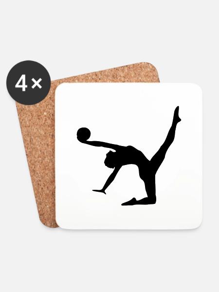 gymnast sport - Untersetzer (4er-Set) - Weiß