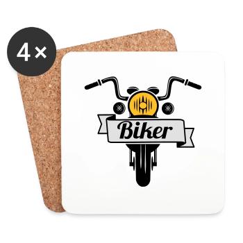 BIKER - Coasters (set of 4) - white - Front