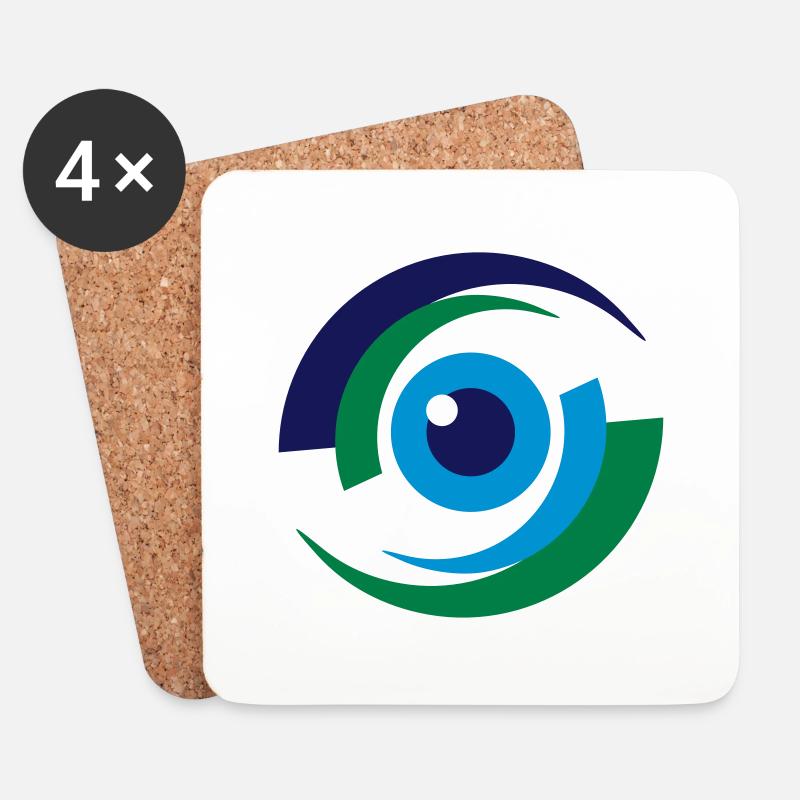 Auge 6a Augenarzt - Untersetzer (4er-Set) - Weiß