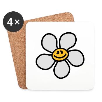 flowerinchen_3c - Untersetzer (4er-Set) - Weiß - Vorne