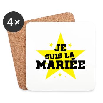 je suis la mariée - Dessous de verre (lot de 4) - blanc - Devant