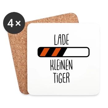 Lade... kleinen Tiger - Untersetzer (4er-Set) - Weiß - Vorne