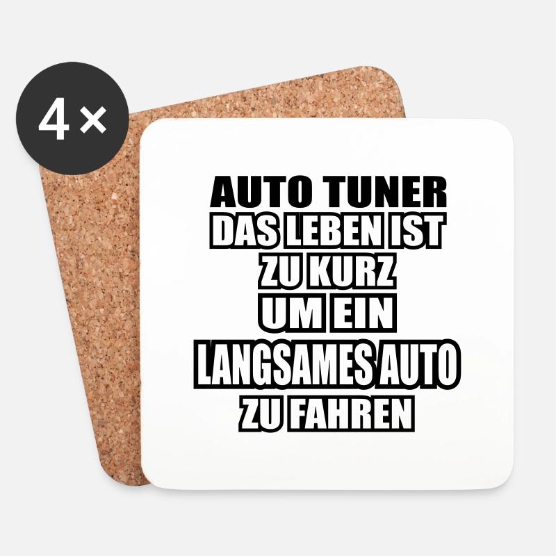 Auto Tuner Automechaniker - Untersetzer (4er-Set) - Weiß