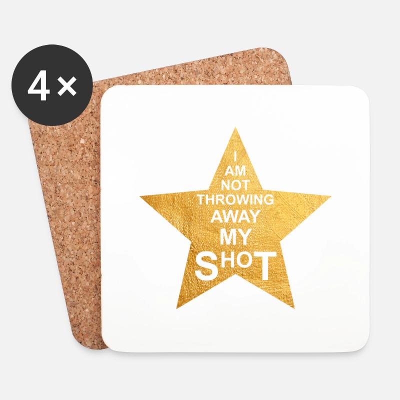 I am not throwing away my shot - Untersetzer (4er-Set) - Weiß