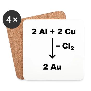 allchemie or - Dessous de verre (lot de 4) - blanc - Devant
