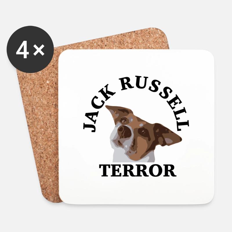 Jack Russell terror2 - Untersetzer (4er-Set) - Weiß