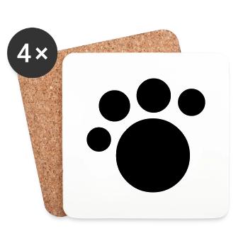 kids paw print - Untersetzer (4er-Set) - Weiß - Vorne