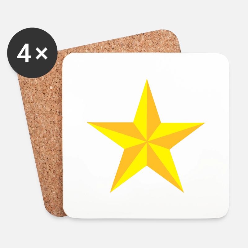 star - Coasters (set of 4) - white