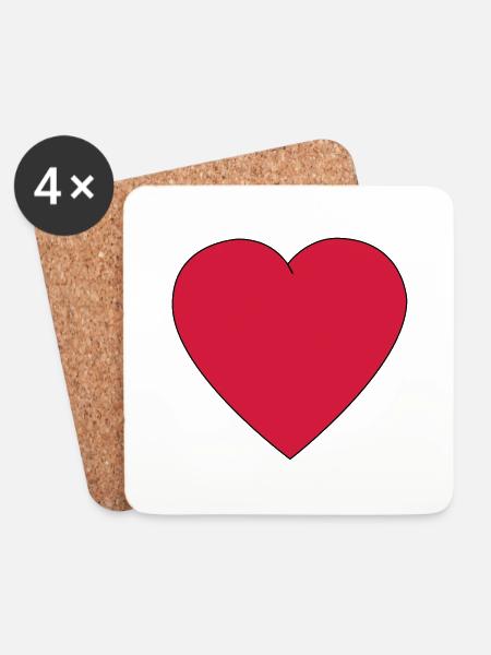 love i - Untersetzer (4er-Set) - Weiß