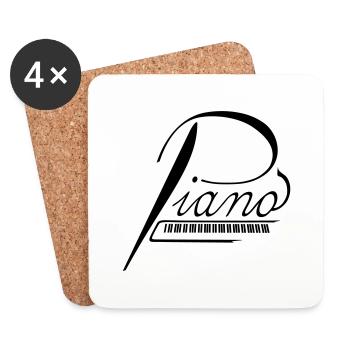 Piano - Coasters (set of 4) - white - Front