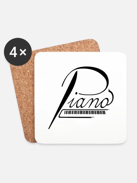 Piano - Untersetzer (4er-Set) - Weiß