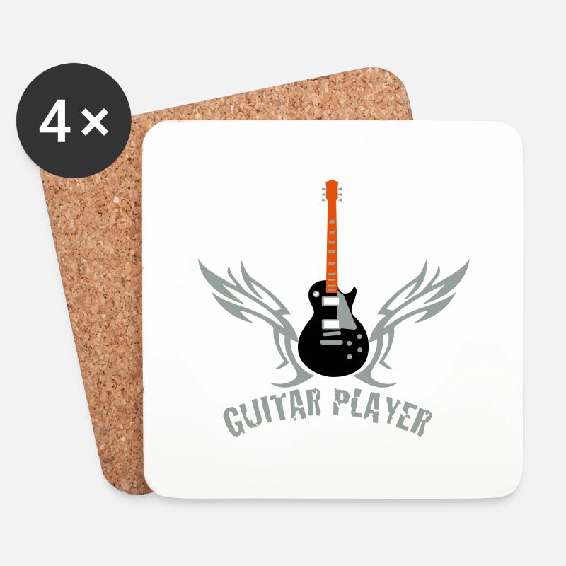 guitar_072011_l_3c - Coasters (set of 4) - white