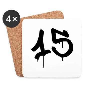 Graffiti : 15 - Coasters (set of 4) - white - Front
