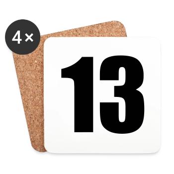13 - Dessous de verre (lot de 4) - blanc - Devant